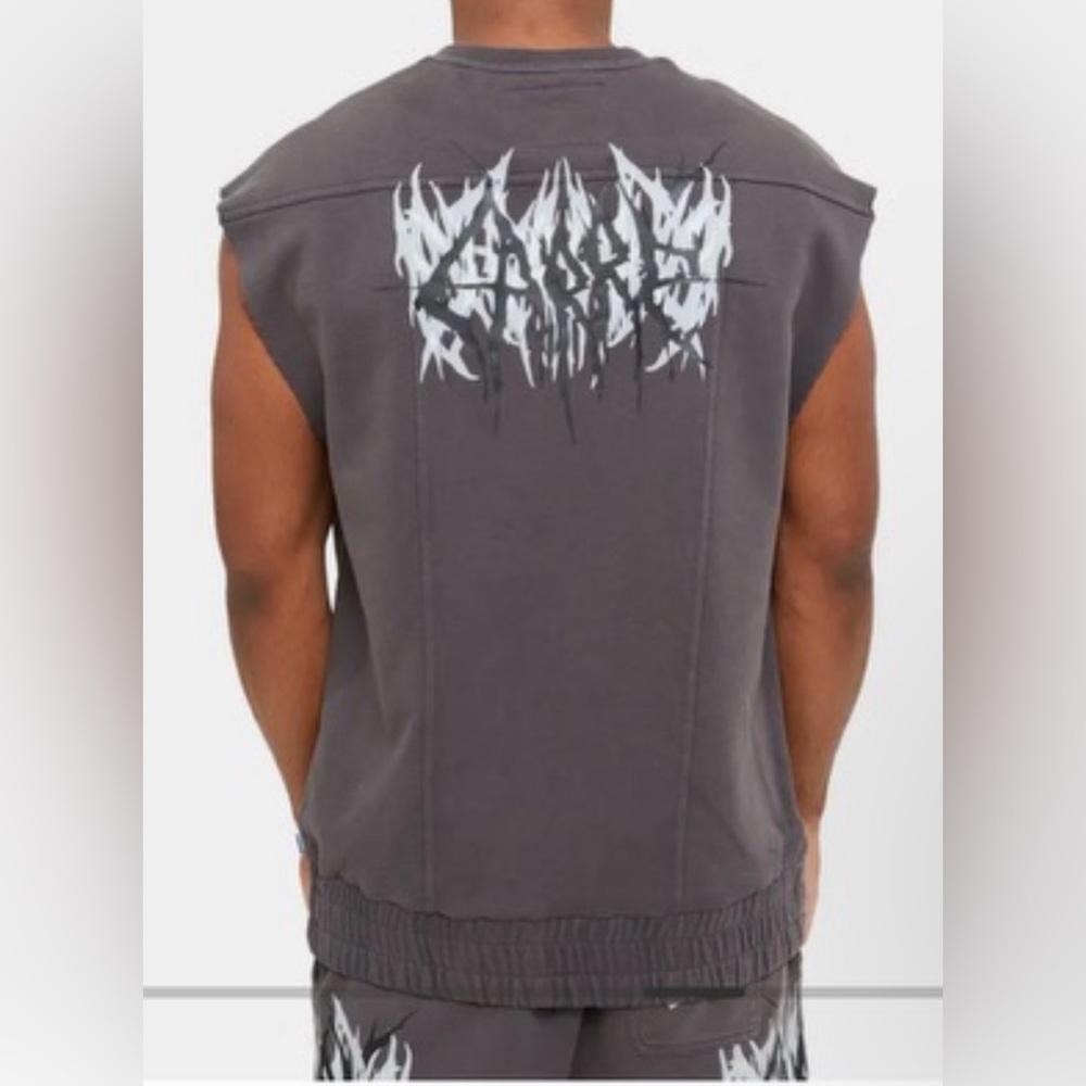 Carre Crewneck Cutoff Muscle Top XXXL Gray